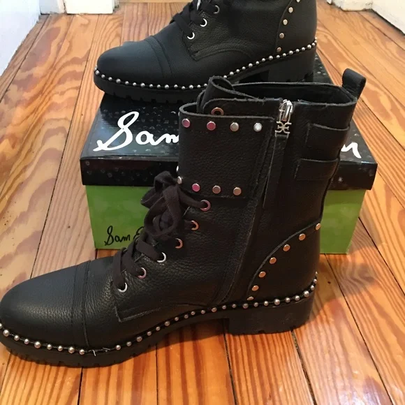 HOST PICK: Sam Edelson “Jennifer” Studded Ankle Boots Sz.10M - Picture 3 of 7